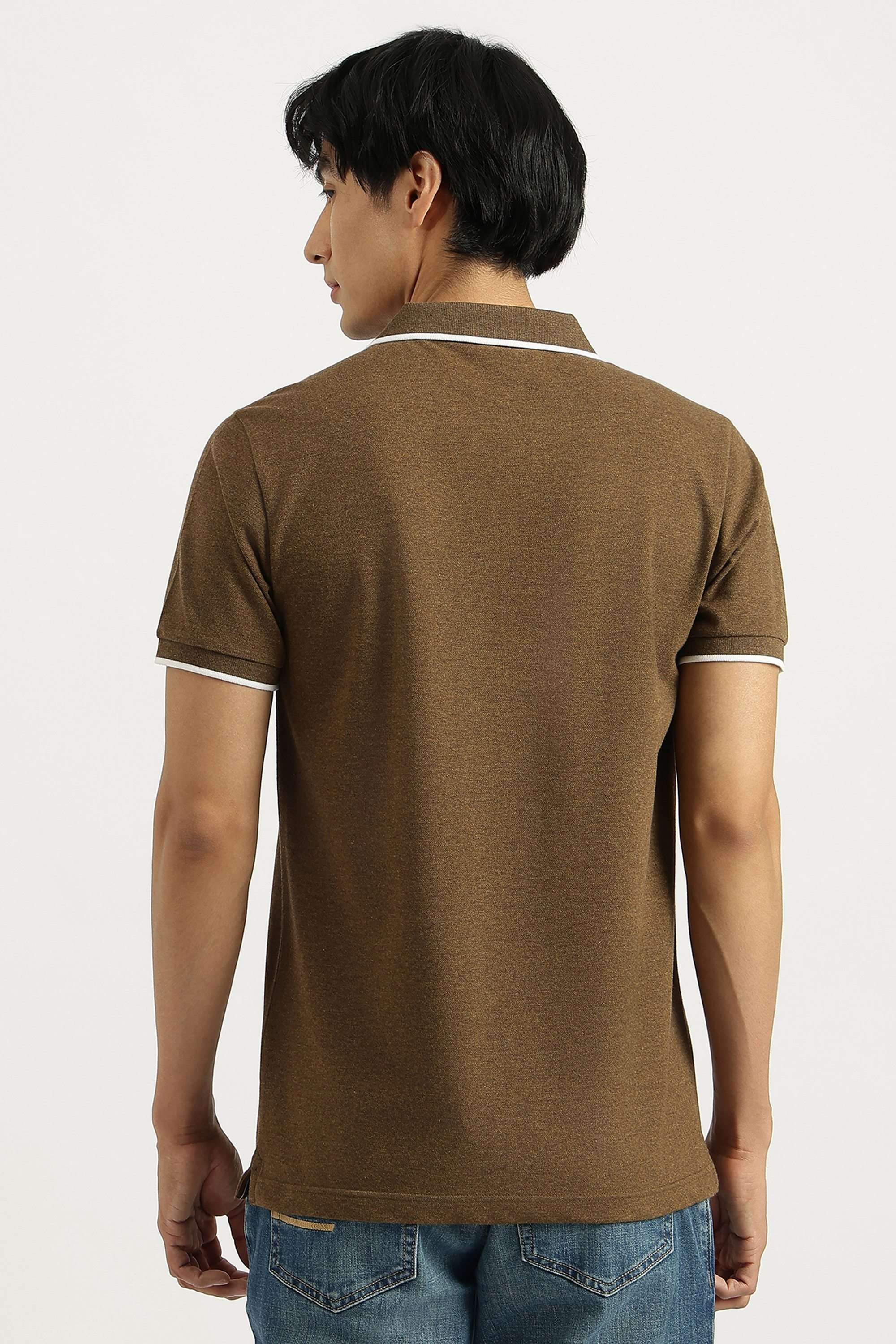 Solid-Cotton-Blend-Polo-Men-s-T-Shirt