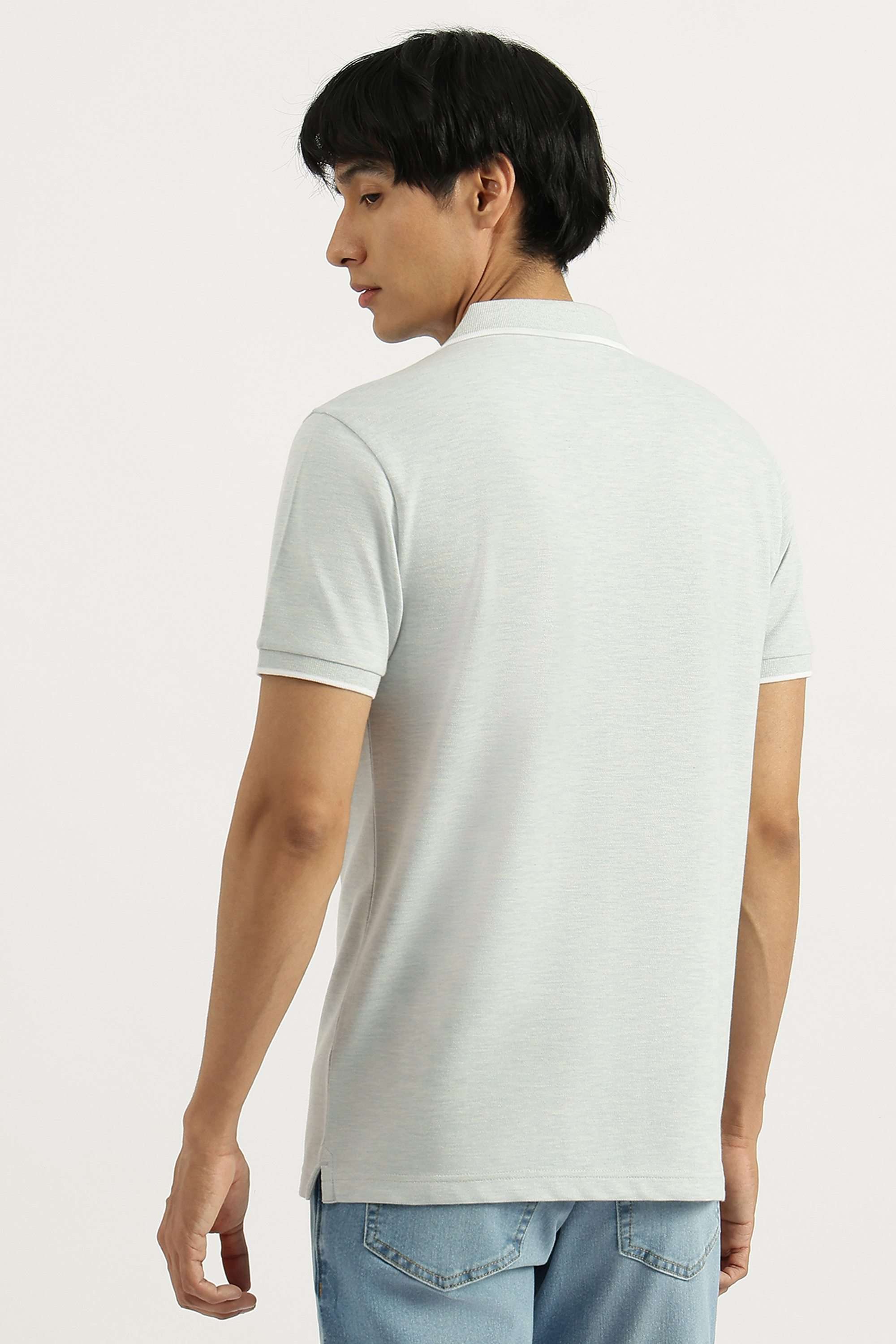 Solid-Cotton-Blend-Polo-Men-s-T-Shirt