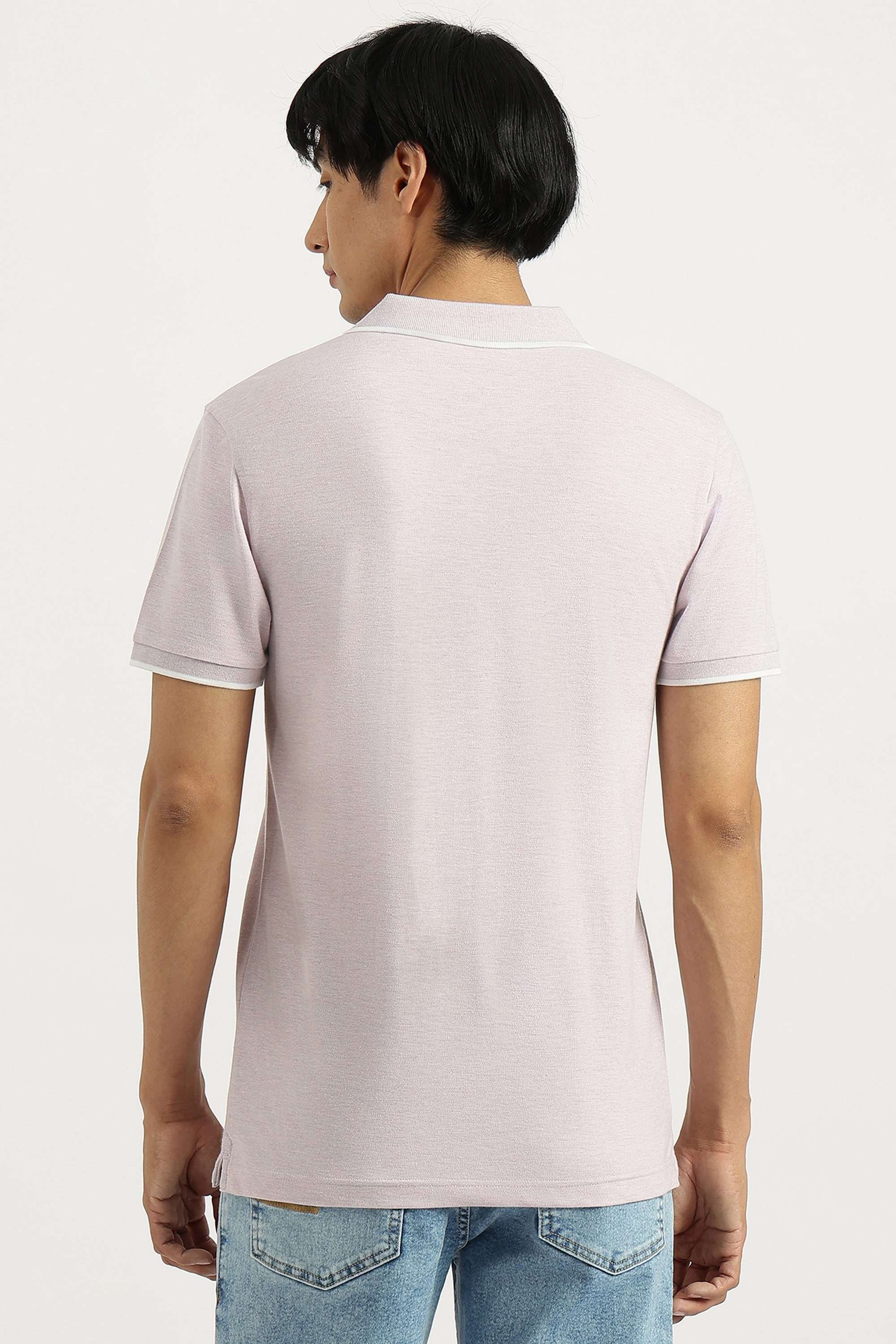 Solid-Cotton-Blend-Polo-Men-s-T-Shirt