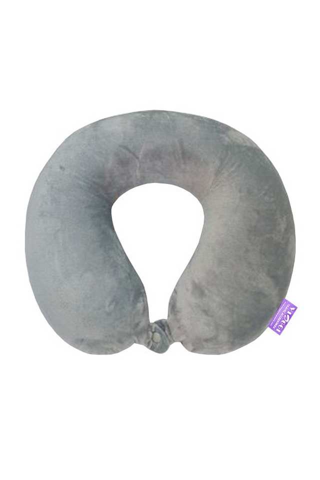 Round-Memory-Foam-Travel-Neck-Pillow---Grey