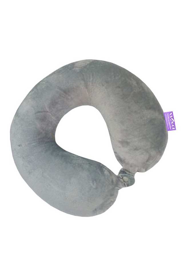 Round-Memory-Foam-Travel-Neck-Pillow---Grey