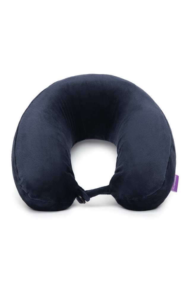 U-Shape-Super-Soft-Memory-Foam-Travel-Neck-Pillow---Navy-Blue