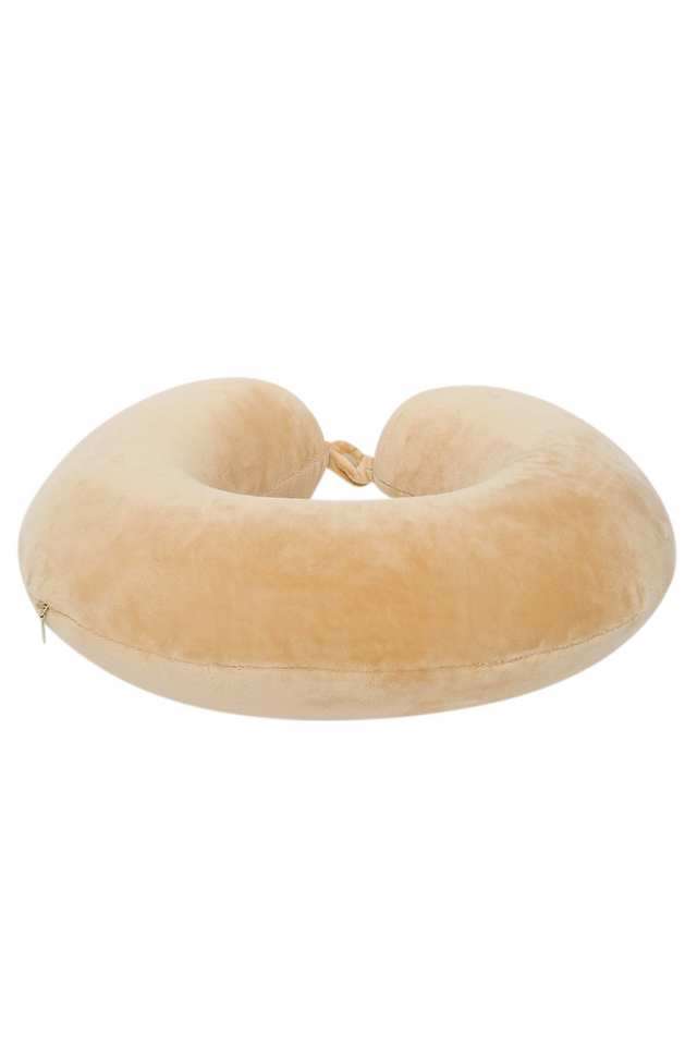 Round-Memory-Foam-Travel-Neck-Pillow---Coffee