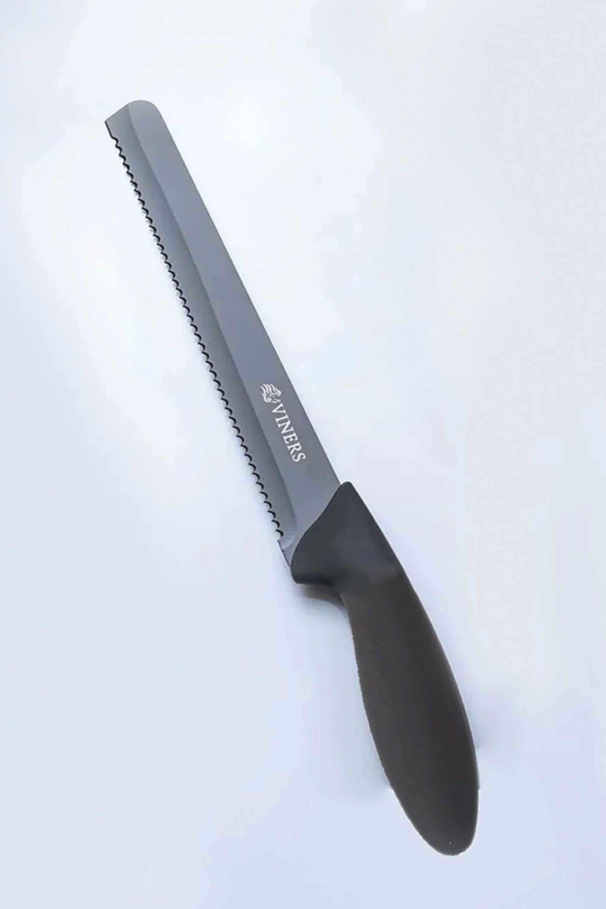Premium-8-Stainless-Steel-Bread-Knife-Black -Slicing-Bread-and-Baked-Goods