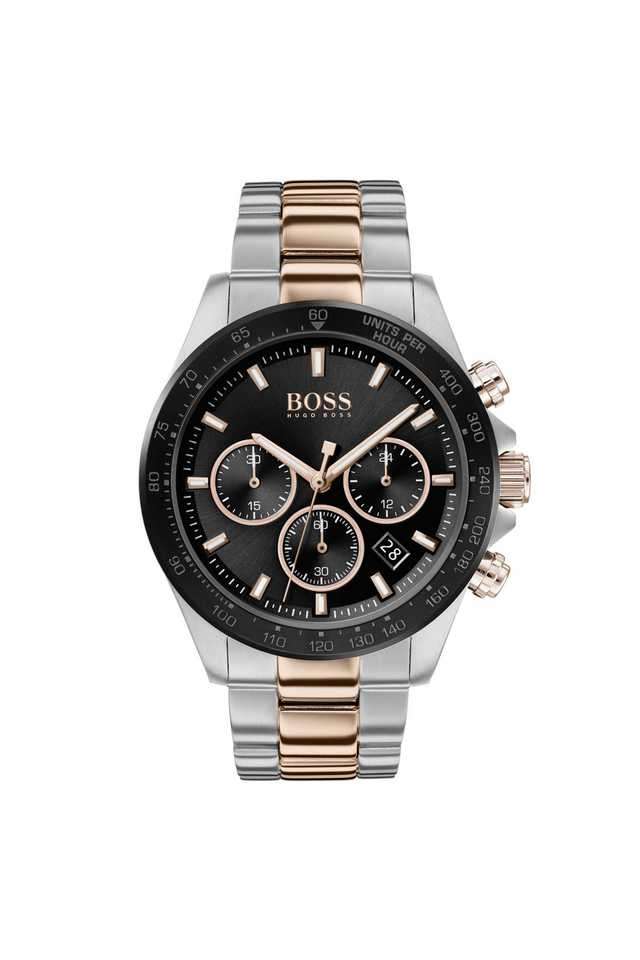 Hero-Black-Dial-Stainless-Steel-Chronograph-Watch-For-Men