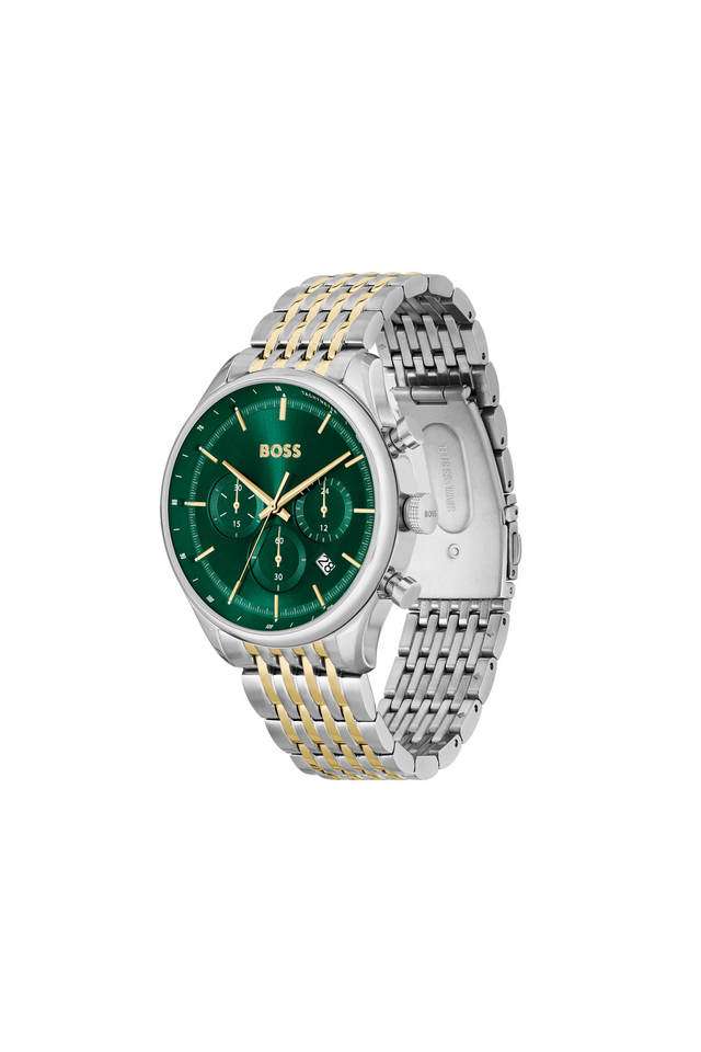 Buy BOSS green Gregor Men's 45 mm Quartz Chronograph Watch Green