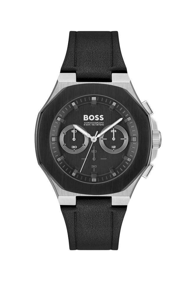 Taper-45-mm-Black-Dial-Leather-Chronograph-Watch-For-Men---1514085