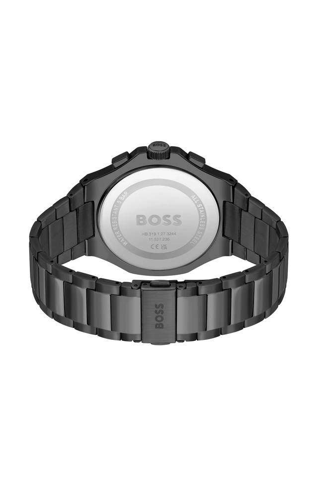 Taper-45-mm-Black-Dial-Stainless-Steel-Chronograph-Watch-For-Men---1514088