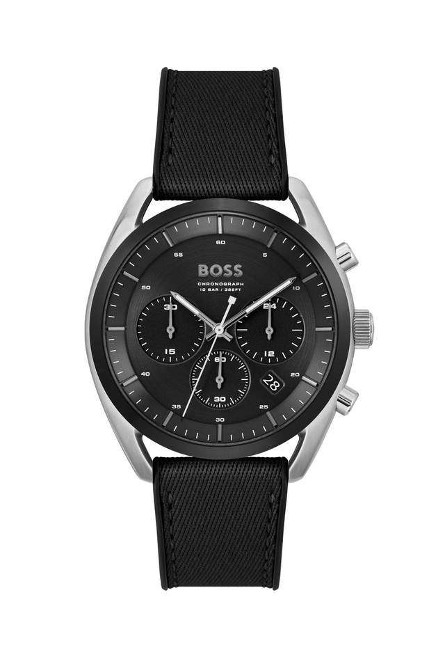 Top-44-mm-Black-Dial-Silicone-Chronograph-Watch-For-Men---1514091