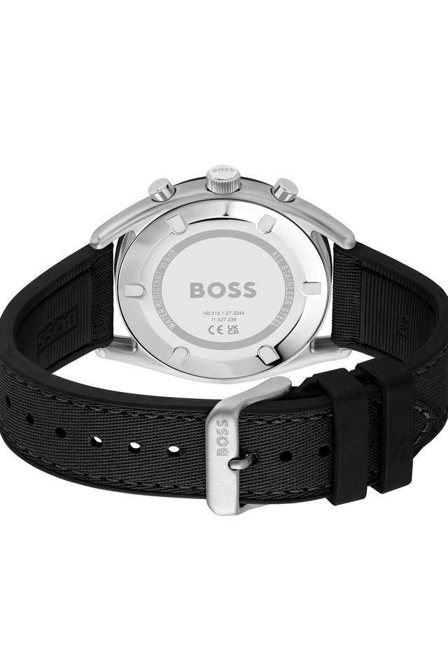 Top-44-mm-Black-Dial-Silicone-Chronograph-Watch-For-Men---1514091