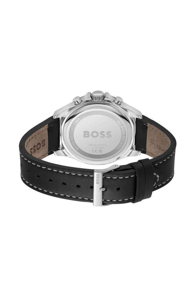 Troper-45-mm-Black-Dial-Leather-Chronograph-Watch-For-Men---1514099