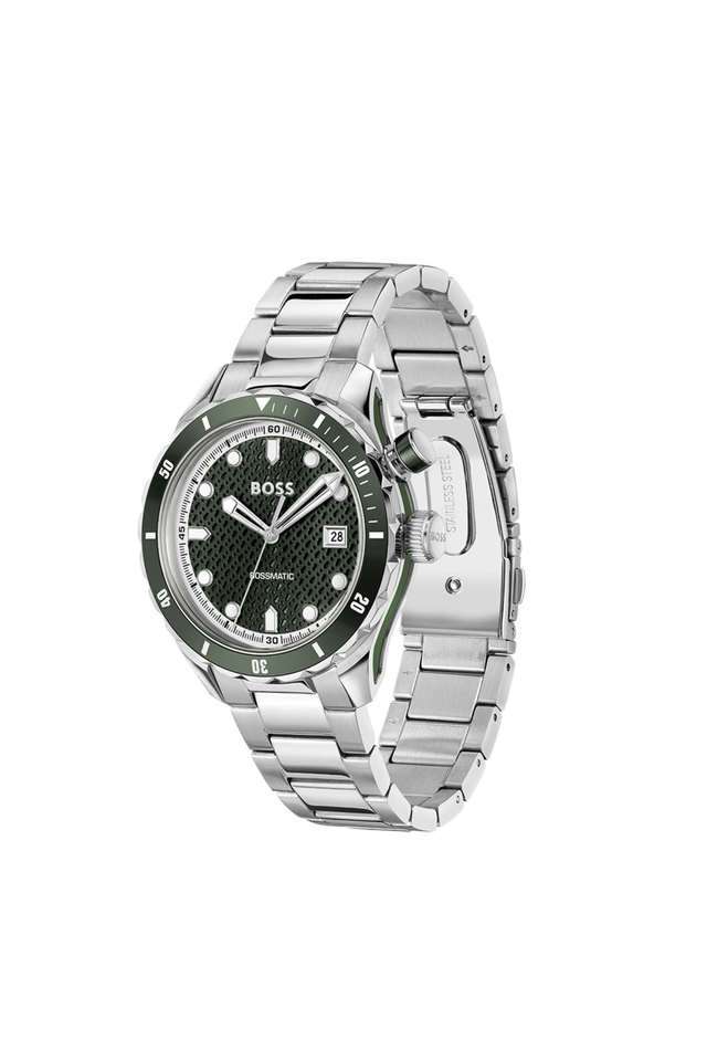 Bossmatic-42-mm-Green-Dial-Stainless-Steel-Analogue-Watch-For-Men---1514178