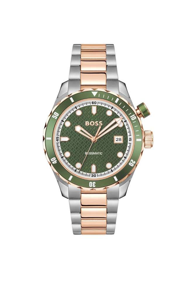Bossmatic-42-mm-Green-Dial-Stainless-Steel-Analogue-Watch-For-Men---1514181