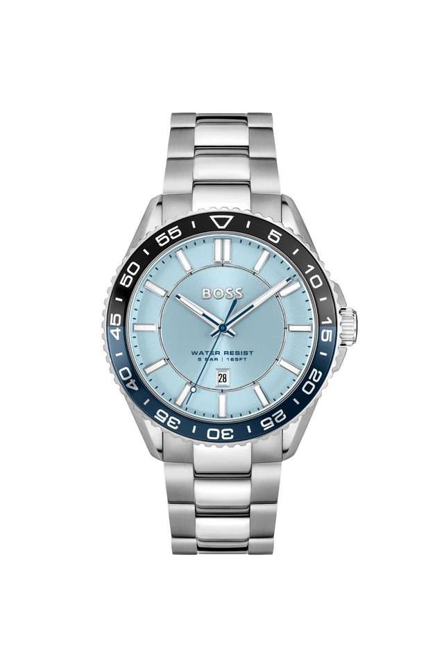 Runner-3H-44-mm-Blue-Dial-Stainless-Steel-Chronograph-Watch-For-Men---1514207