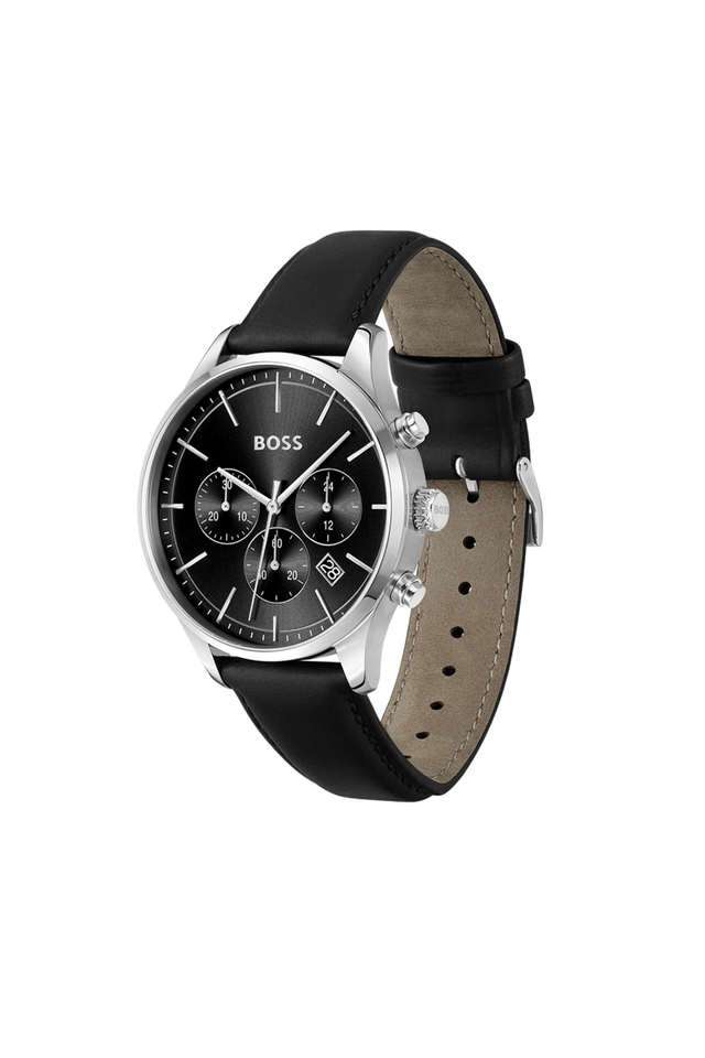 Avery-42-mm-Black-Dial-Leather-Chronograph-Watch-For-Men---1514211