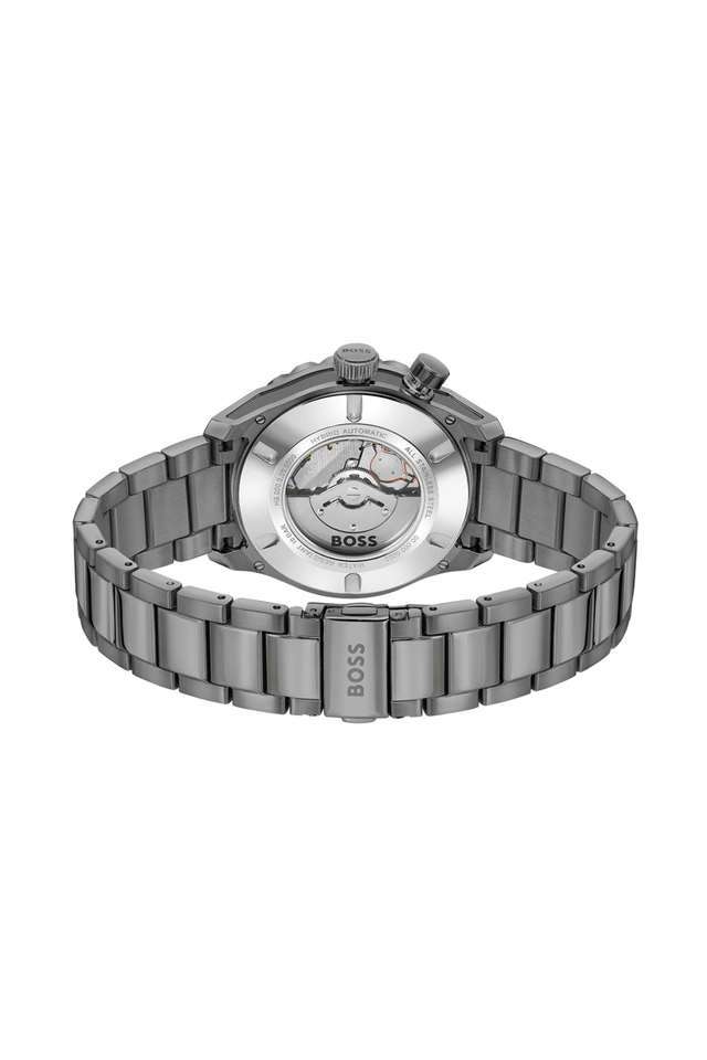 Buy Hugo Boss NoColour Bossmatic 42 mm Grey Dial Stainless Steel