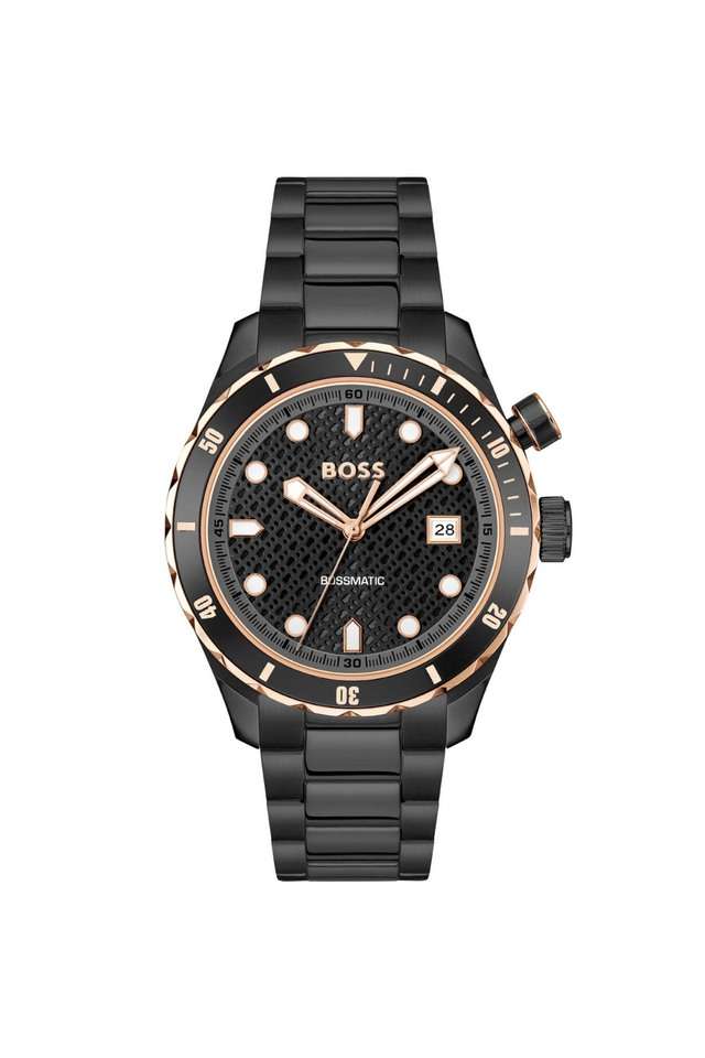 Bossmatic-42-mm-Black-Dial-Stainless-Steel-Analogue-Watch-For-Men---1514215
