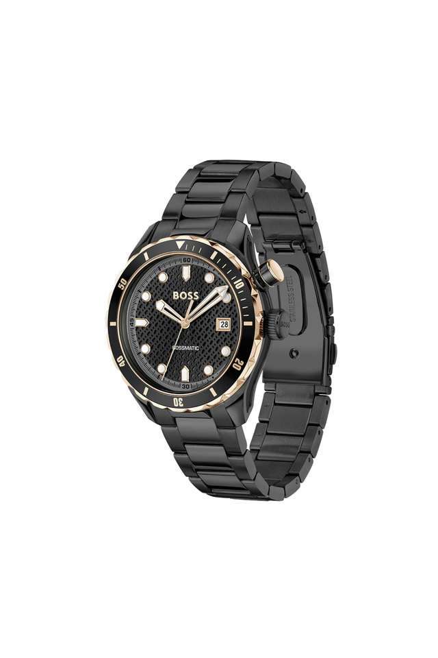 Bossmatic-42-mm-Black-Dial-Stainless-Steel-Analogue-Watch-For-Men---1514215