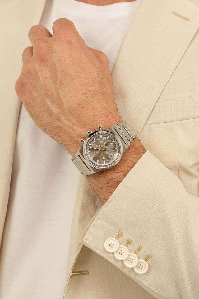 Buy BOSS Grey Candor Chrono Quartz Fashion Chrono Grey Round Dial