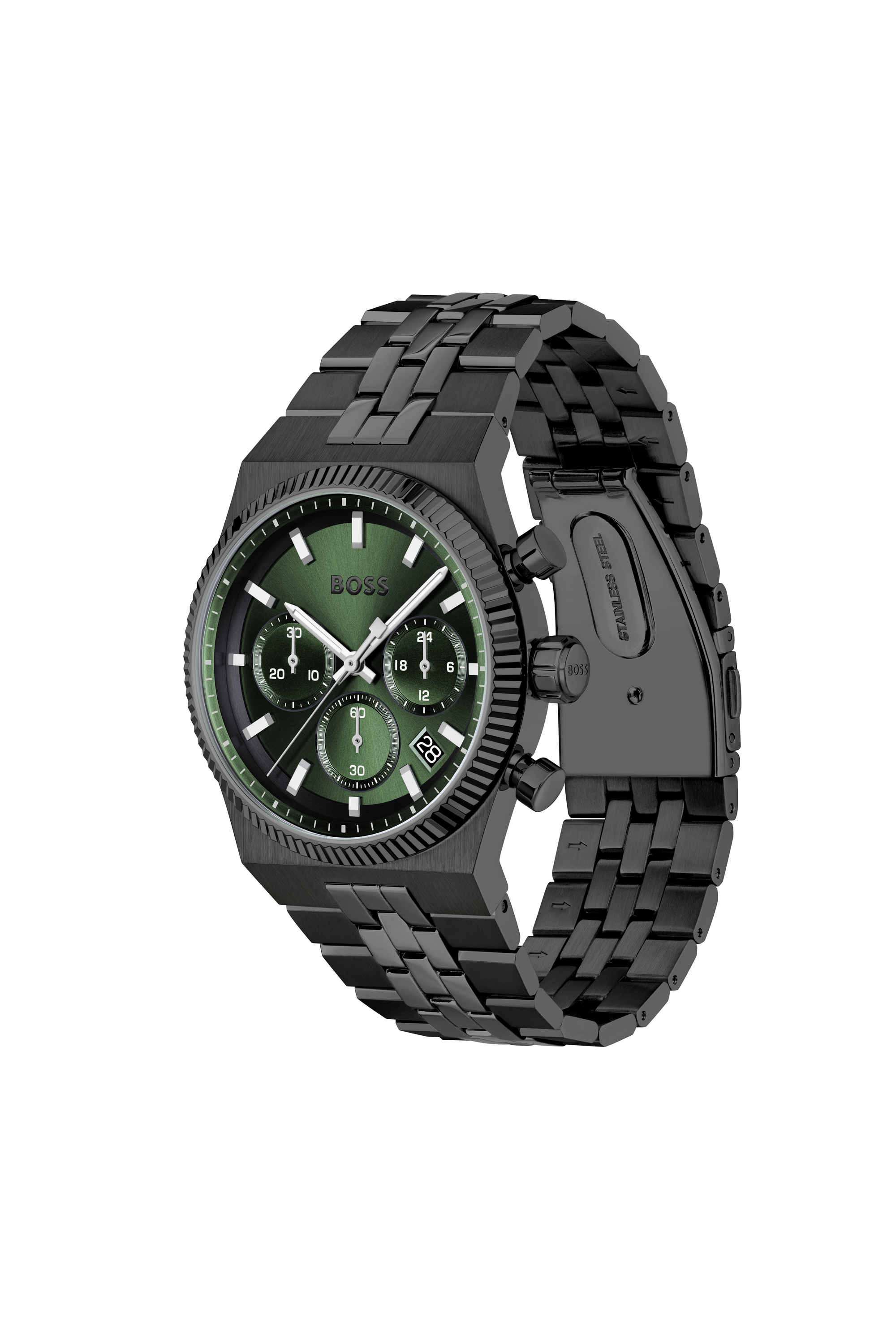 Buy BOSS green Candor Prime Green Dial Stainless Steel Analogue