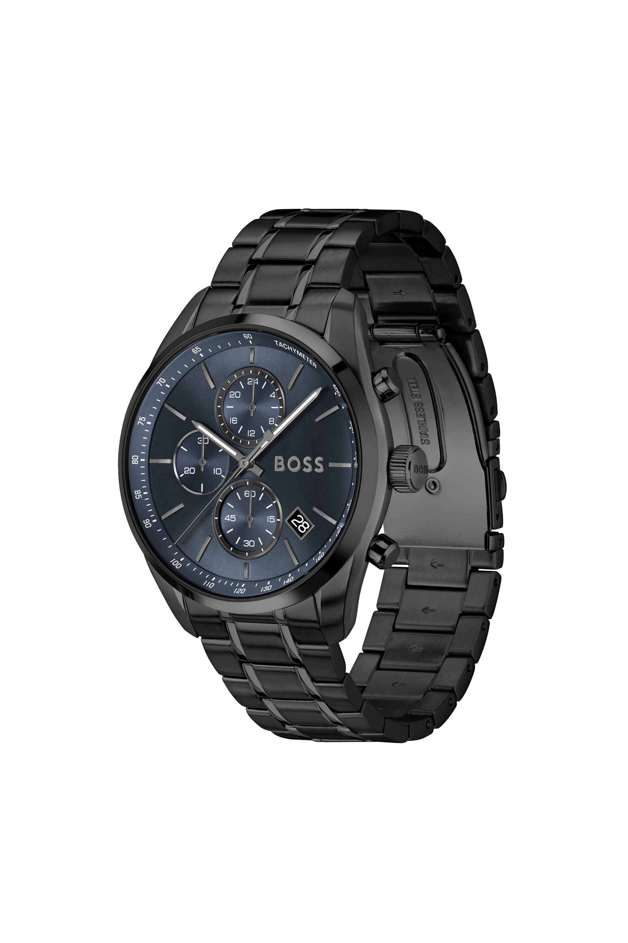 boss114専用ページ Buy BOSS blue Grand Prix 44 44.5 mm Blue Dial Stainless Steel