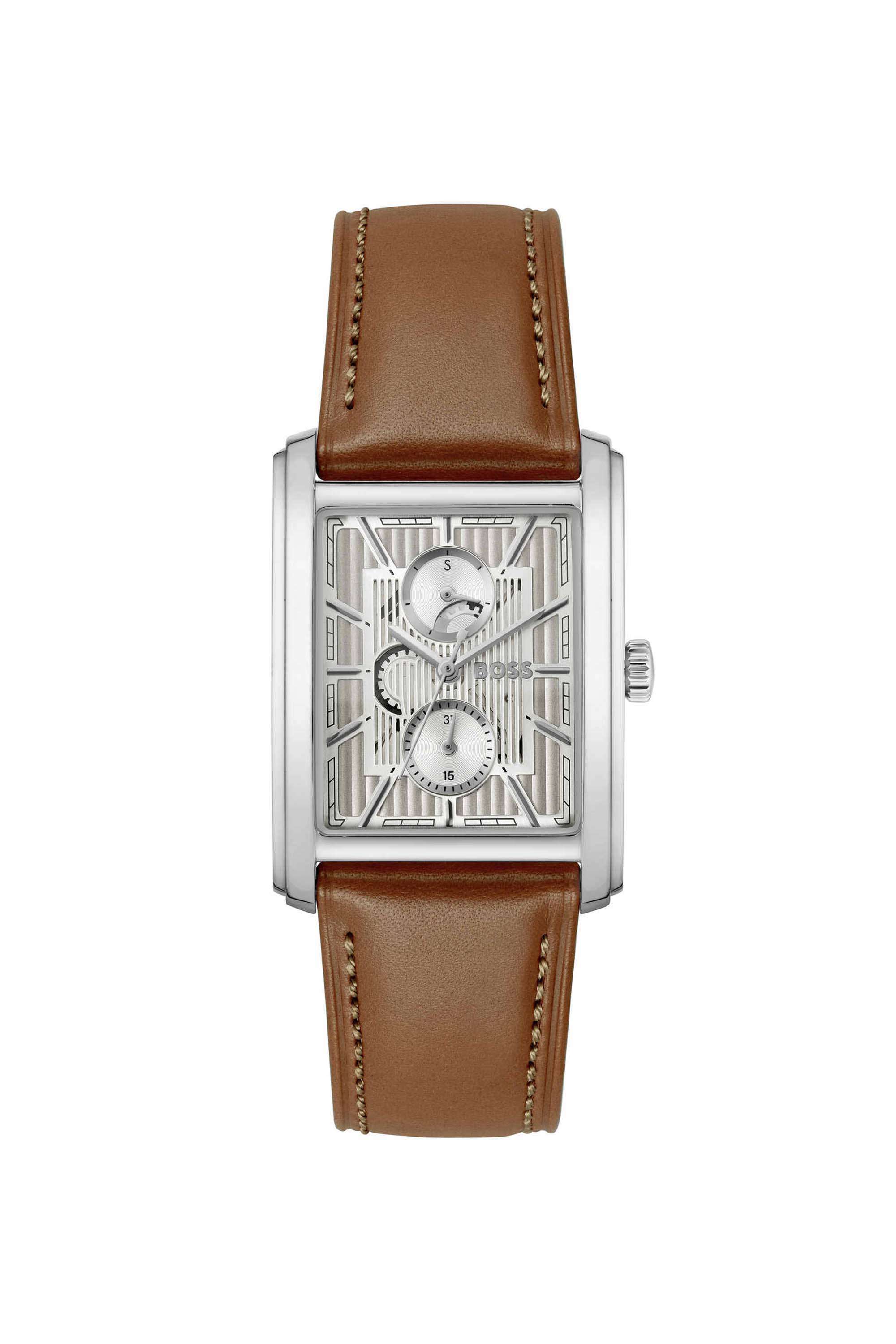 Principle-Dress-Multi-30.5-mm-Silver-Dial-Leather-Analogue-Watch-For-Men---1514316