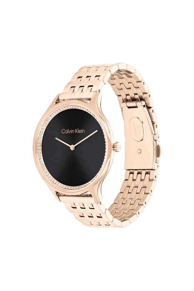 Timeless-38-mm-Black-Dial-Stainless-Steel-Analogue-Watch-For-Women---25100003