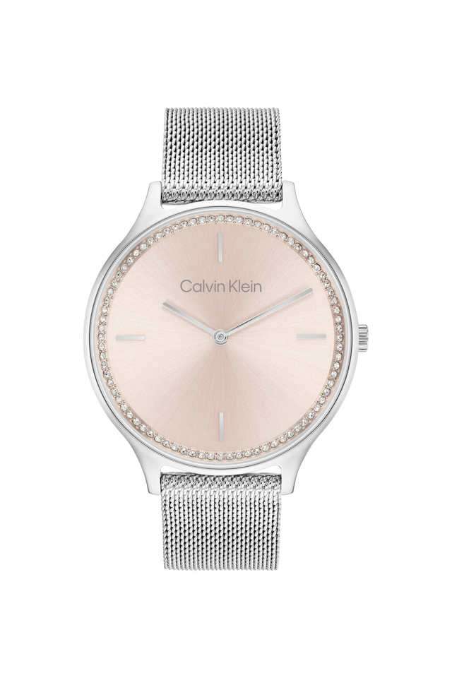 Timeless-38-mm-Pink-Dial-Stainless-Steel-Analogue-Watch-For-Women---25100004