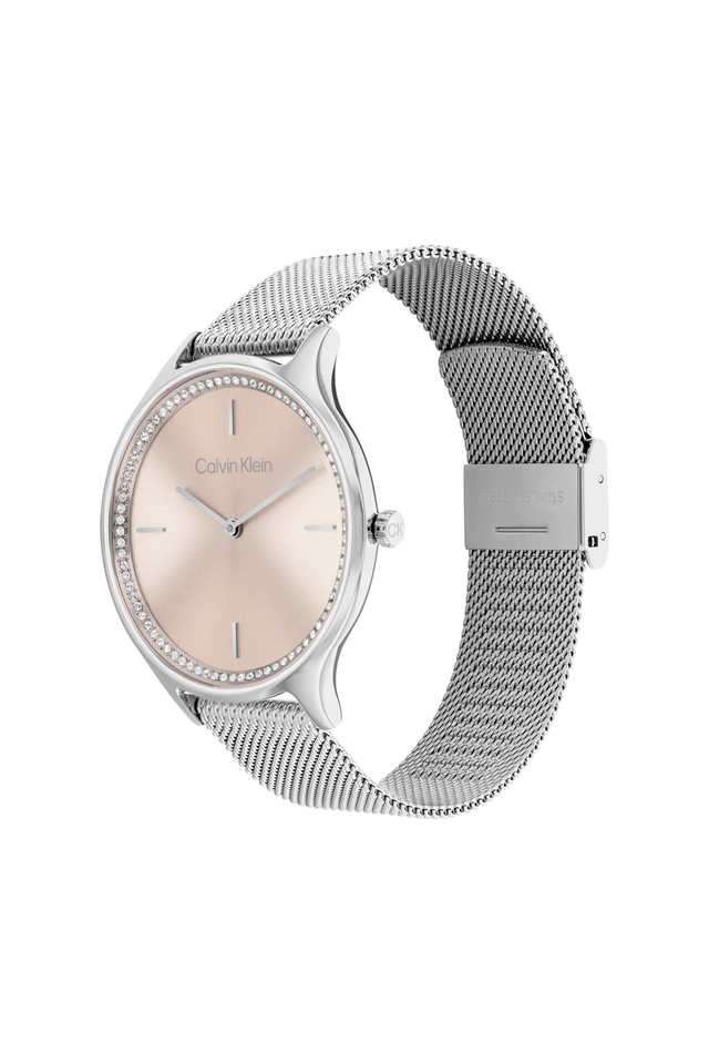 Timeless-38-mm-Pink-Dial-Stainless-Steel-Analogue-Watch-For-Women---25100004