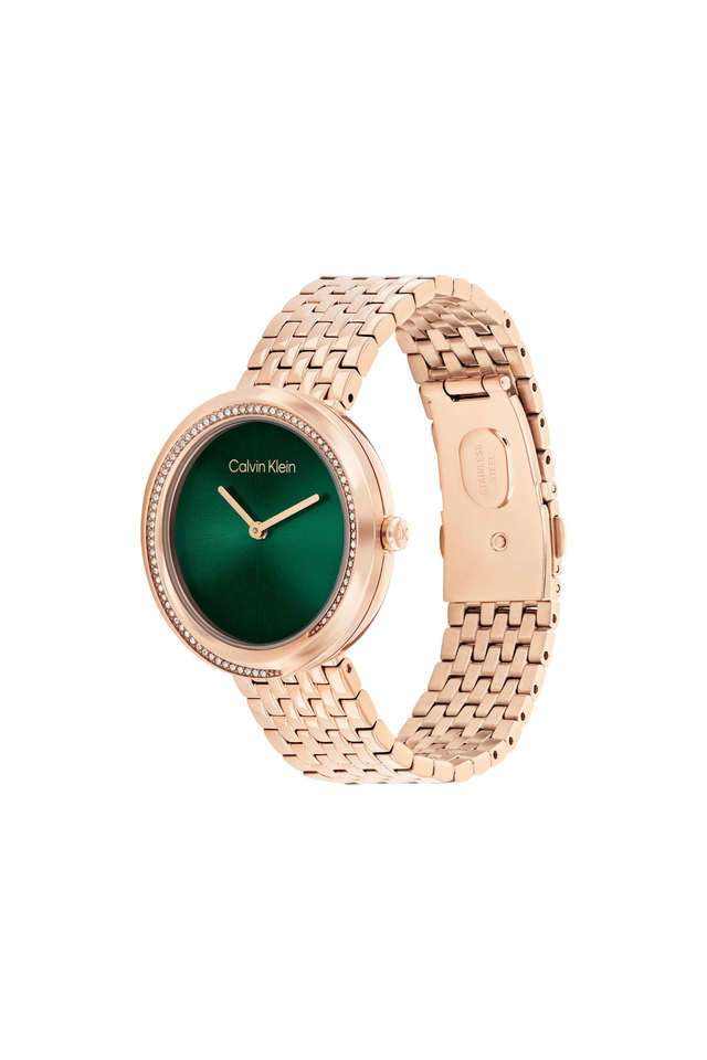 Twisted-Bezel-34-mm-Green-Dial-Stainless-Steel-Analogue-Watch-For-Women---25100068