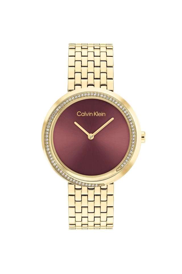 Twisted-Bezel-34-mm-Bronze-Dial-Stainless-Steel-Analogue-Watch-For-Women---25100069