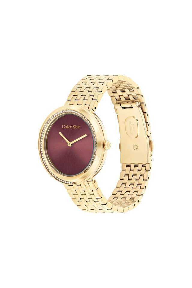Twisted-Bezel-34-mm-Bronze-Dial-Stainless-Steel-Analogue-Watch-For-Women---25100069