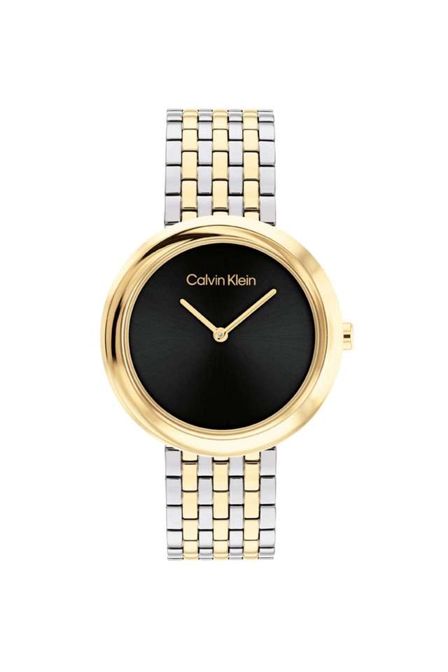 Twisted-Bezel-34-mm-Black-Dial-Stainless-Steel-Analogue-Watch-For-Women---25100071