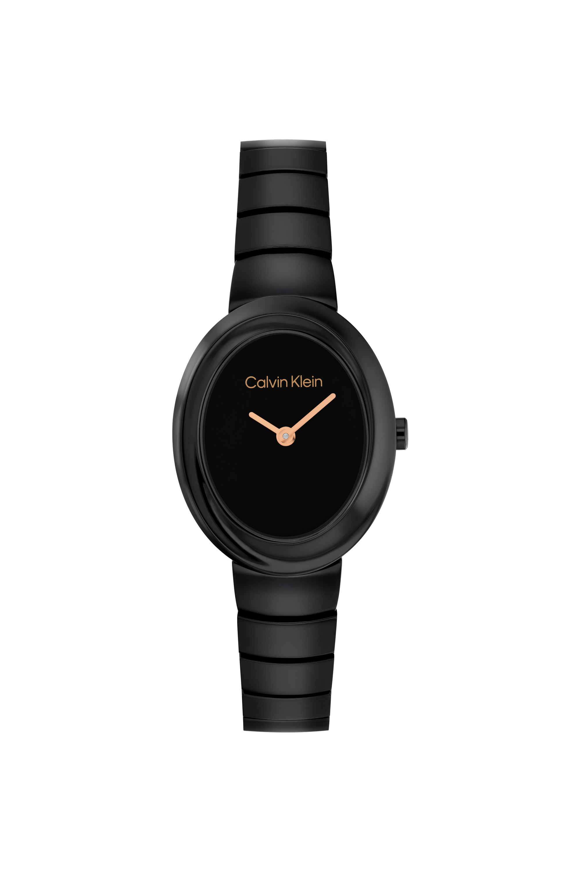 Twisted-Bezel-24-mm-Black-Dial-Stainless-Steel-Analogue-Watch-For-Women---25100150