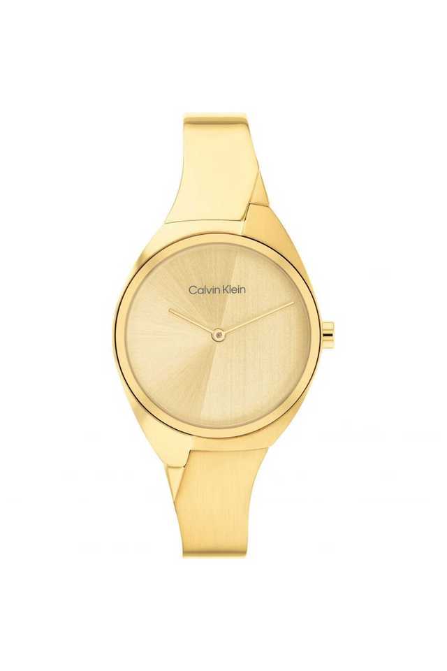 Charming-Champagne-Dial-Stainless-Steel-Analog-Watch-For-Women