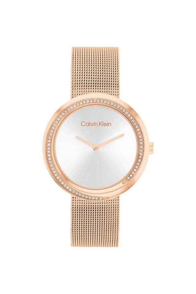 Twisted-Bezel-White-Dial-Stainless-Steel-Analog-Watch-For-Women