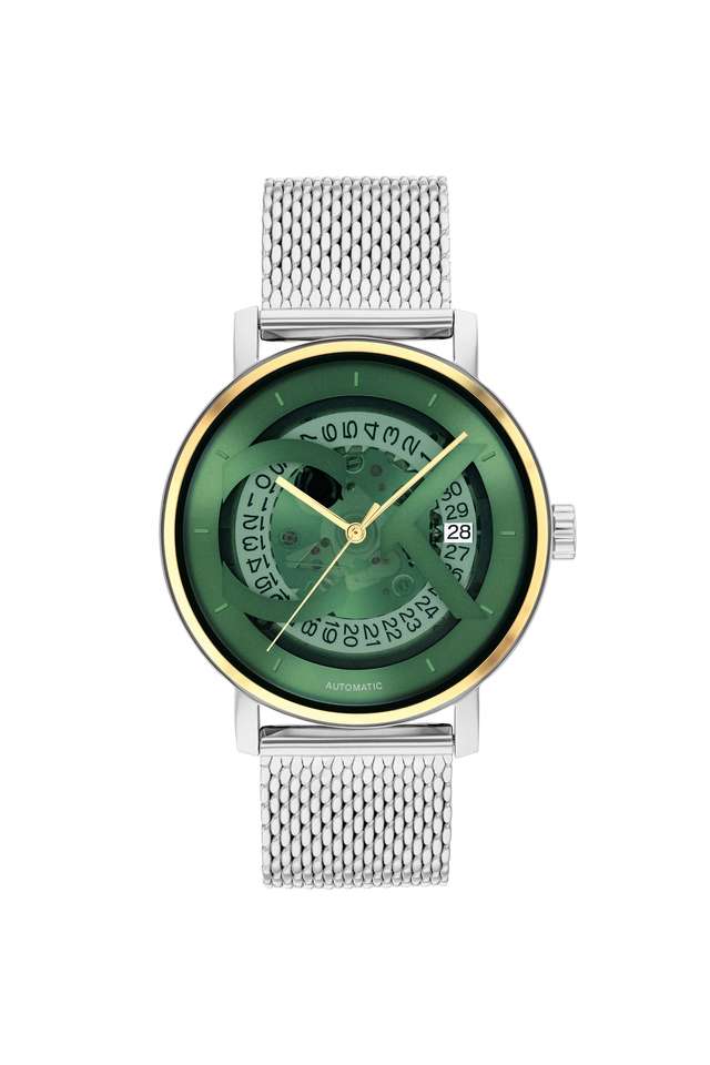 Iconic-40-mm-Green-Dial-Stainless-Steel-Analogue-Watch-For-Men---25300005