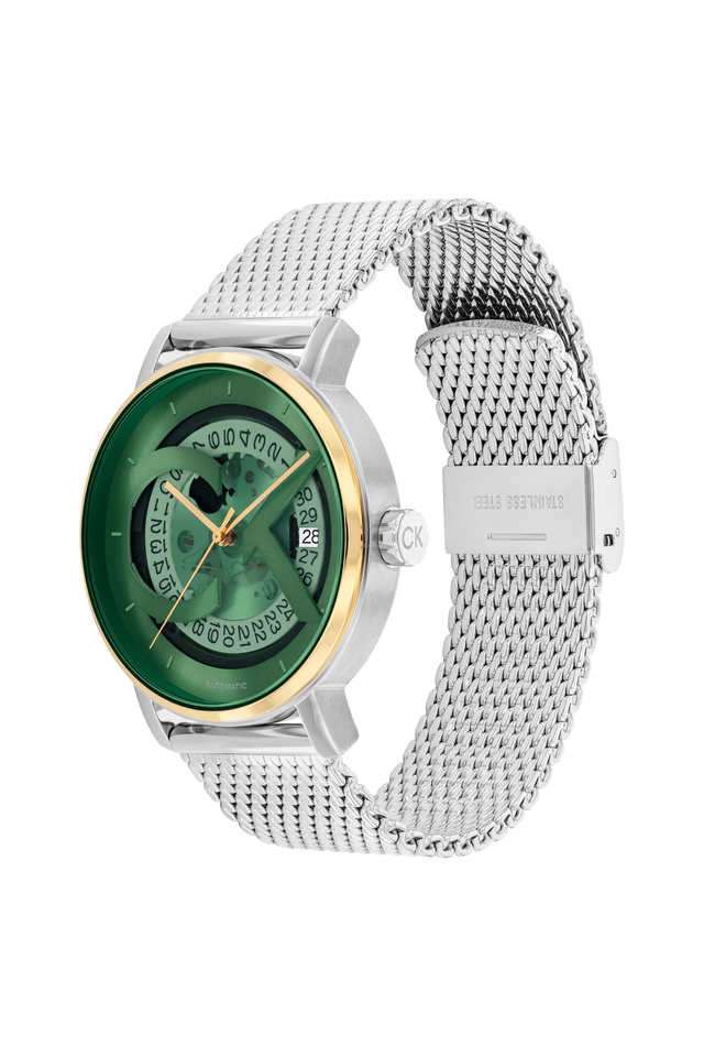 Iconic-40-mm-Green-Dial-Stainless-Steel-Analogue-Watch-For-Men---25300005
