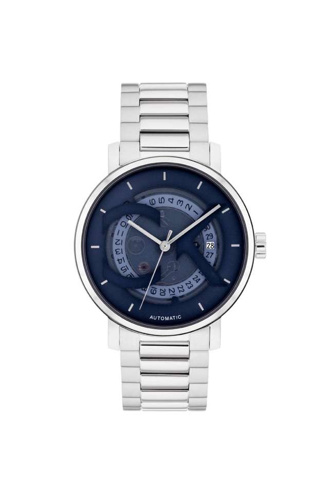Iconic-40-mm-Blue-Dial-Stainless-Steel-Analogue-Watch-For-Unisex---25300019