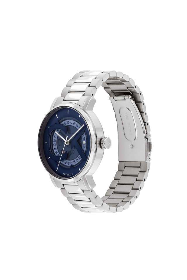 Iconic-40-mm-Blue-Dial-Stainless-Steel-Analogue-Watch-For-Unisex---25300019
