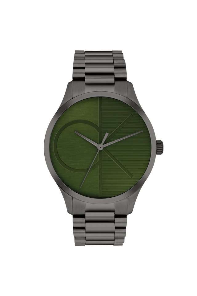 Iconic-Quartz-Basic-Green-Round-Dial-Unisex-Watch---25300027