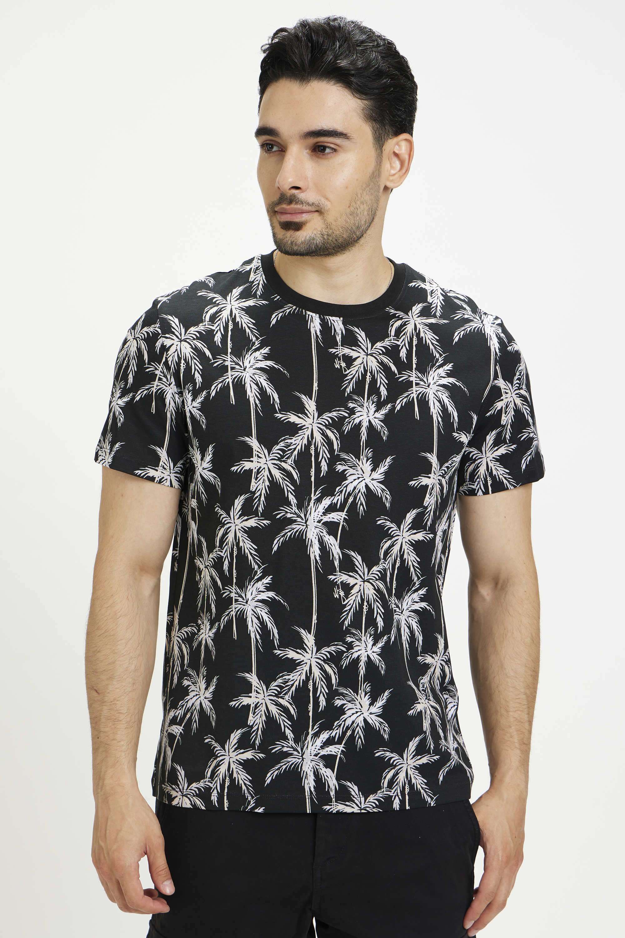 Floral-Cotton-Regular-Fit-Men-T-Shirt