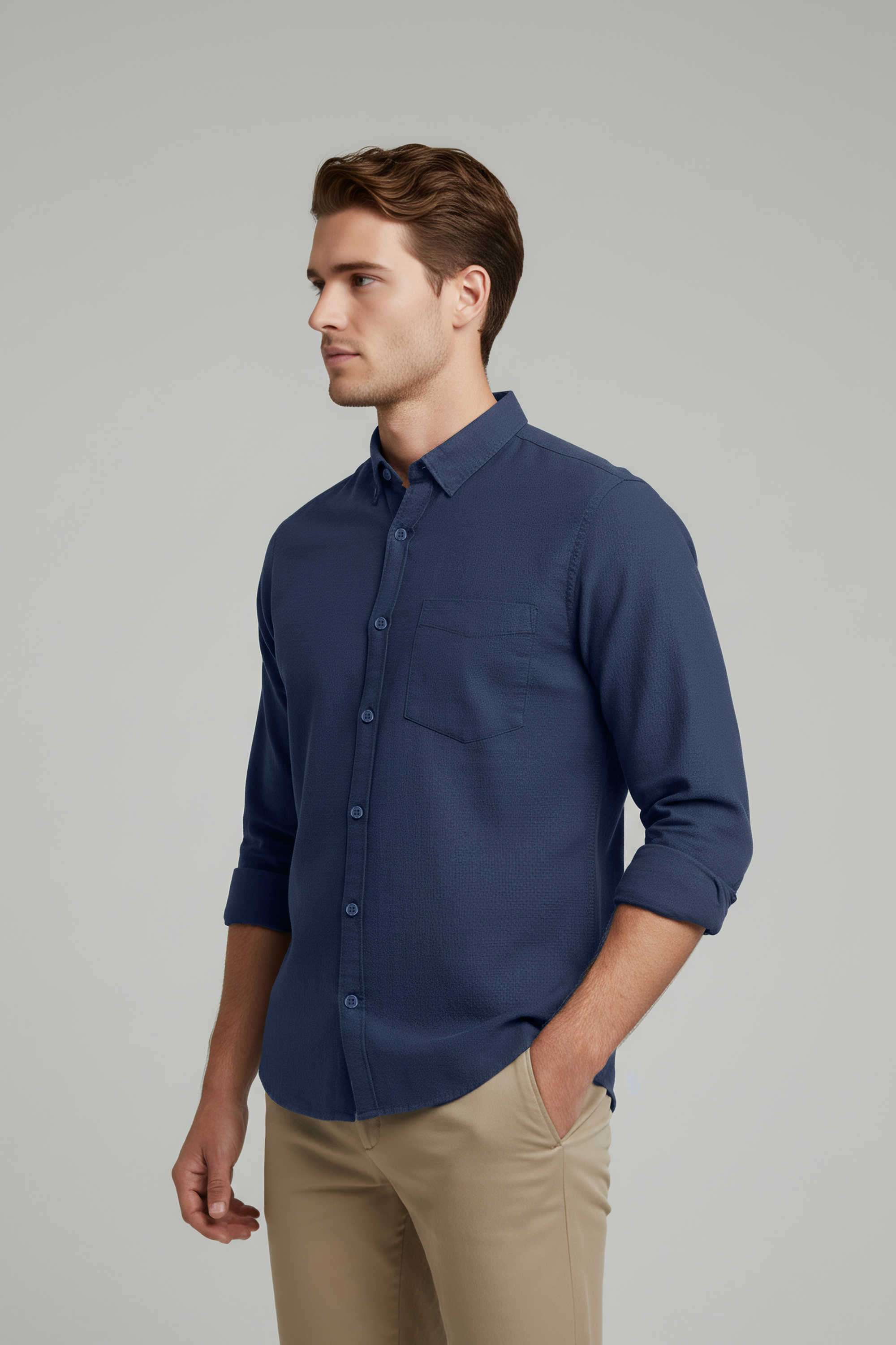 Solid-Linen-Regular-Fit-Men-s-Casual-Shirt