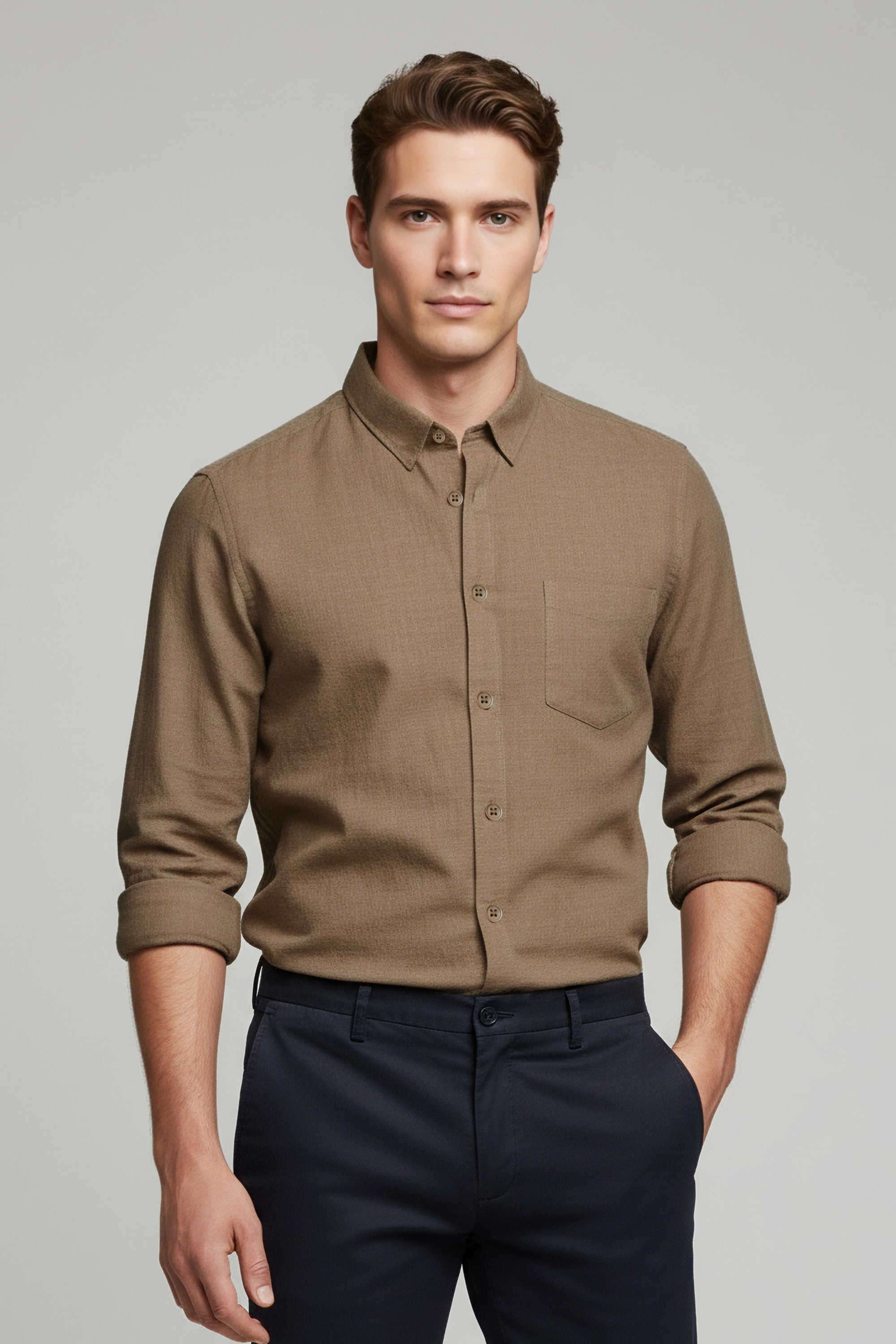 Solid-Linen-Regular-Fit-Men-s-Casual-Shirt
