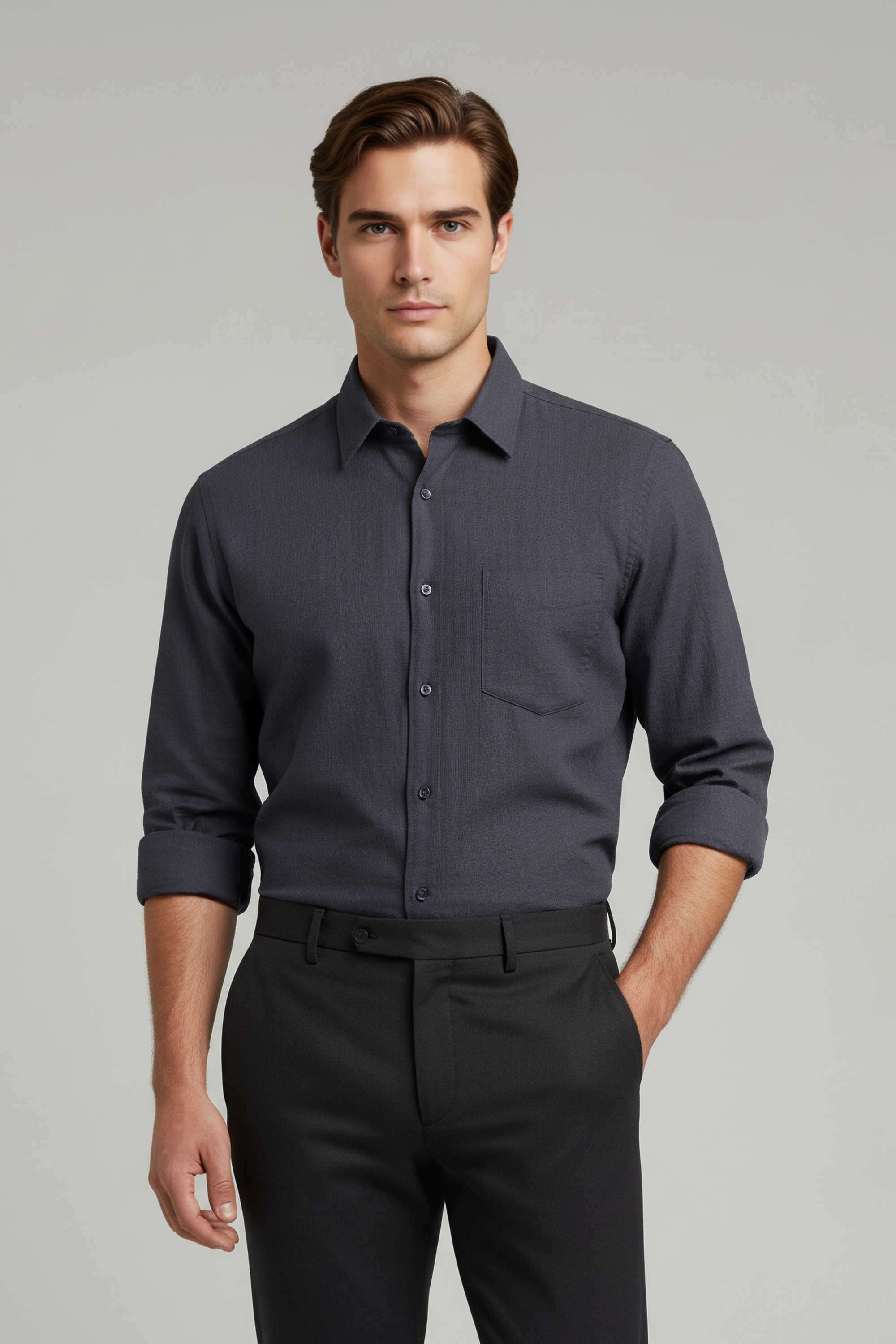 Solid-Linen-Regular-Fit-Men-s-Casual-Shirt