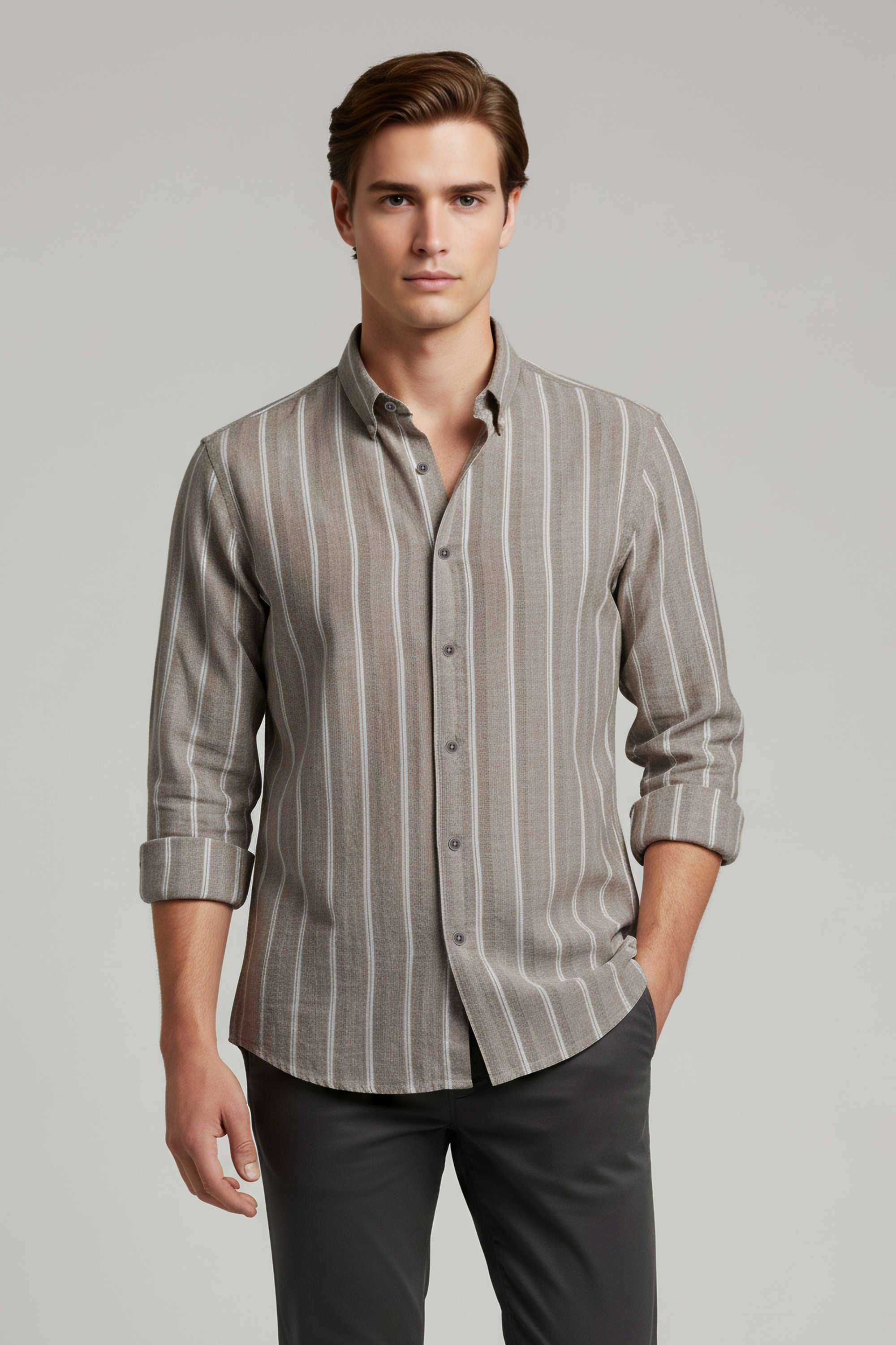 Solid-Cotton-Regular-Fit-Men-s-Casual-Shirt