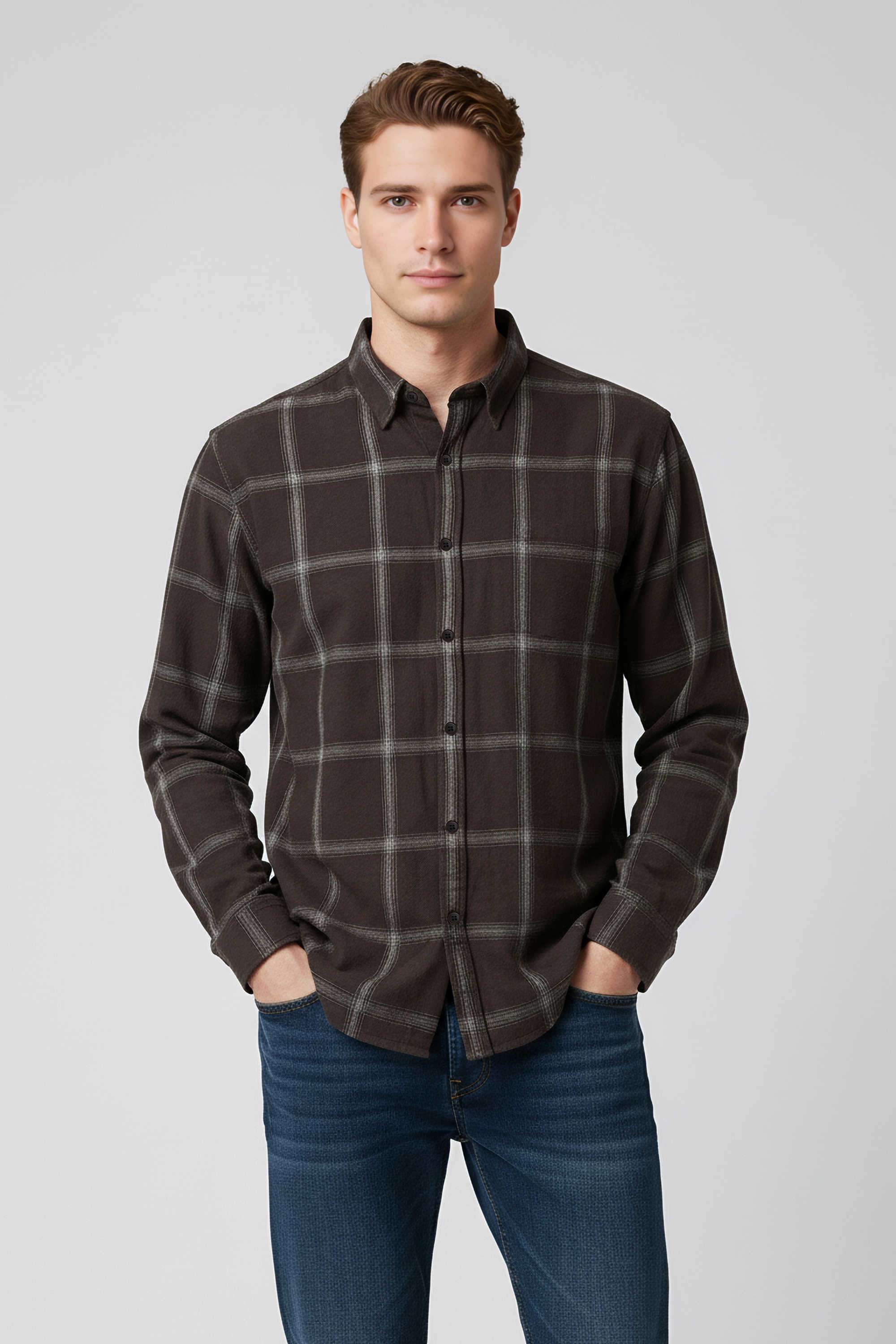Solid-Cotton-Regular-Fit-Men-s-Casual-Shirt