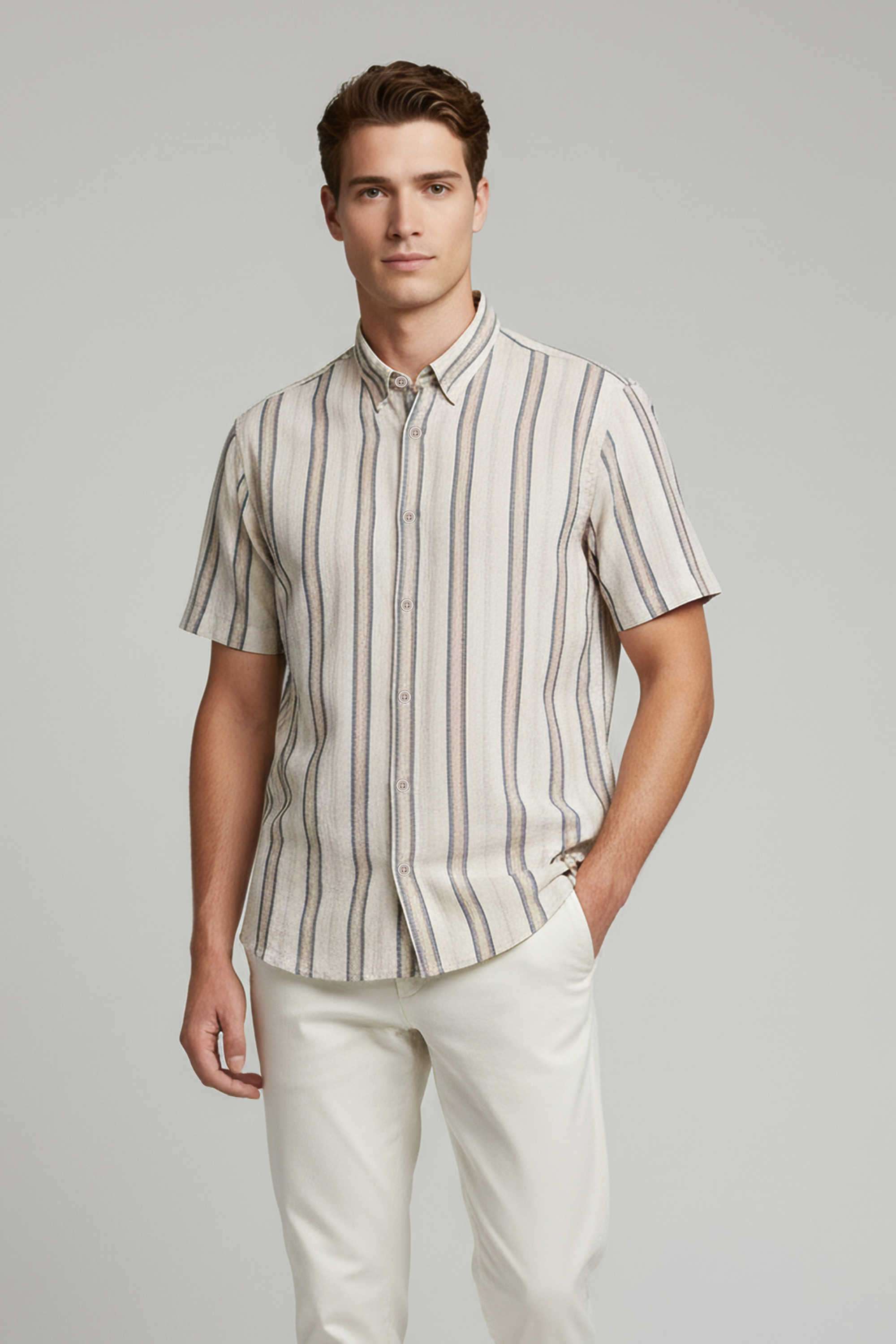 Solid-Cotton-Regular-Fit-Men-s-Casual-Shirt