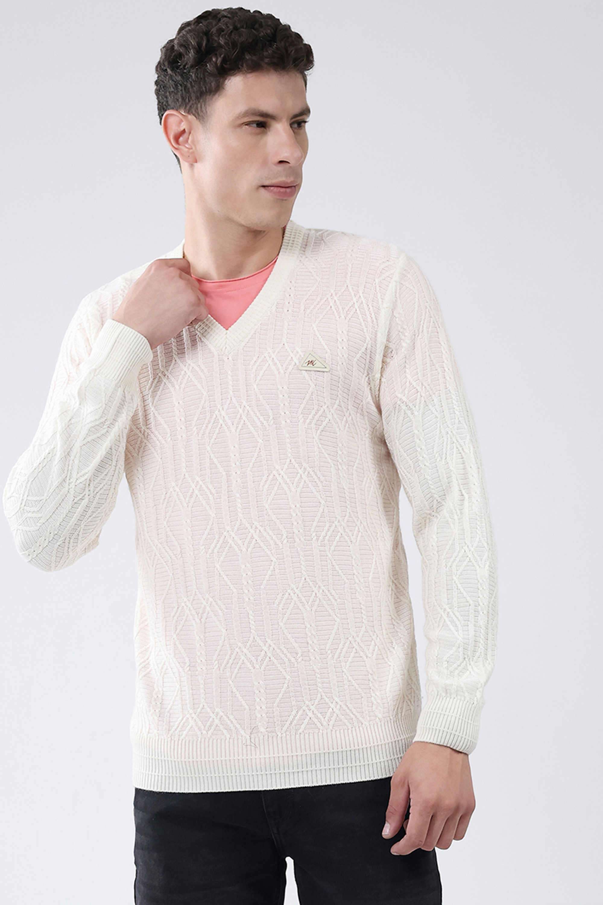 Solid-Wool-Round-Neck-Men-s-Pullover