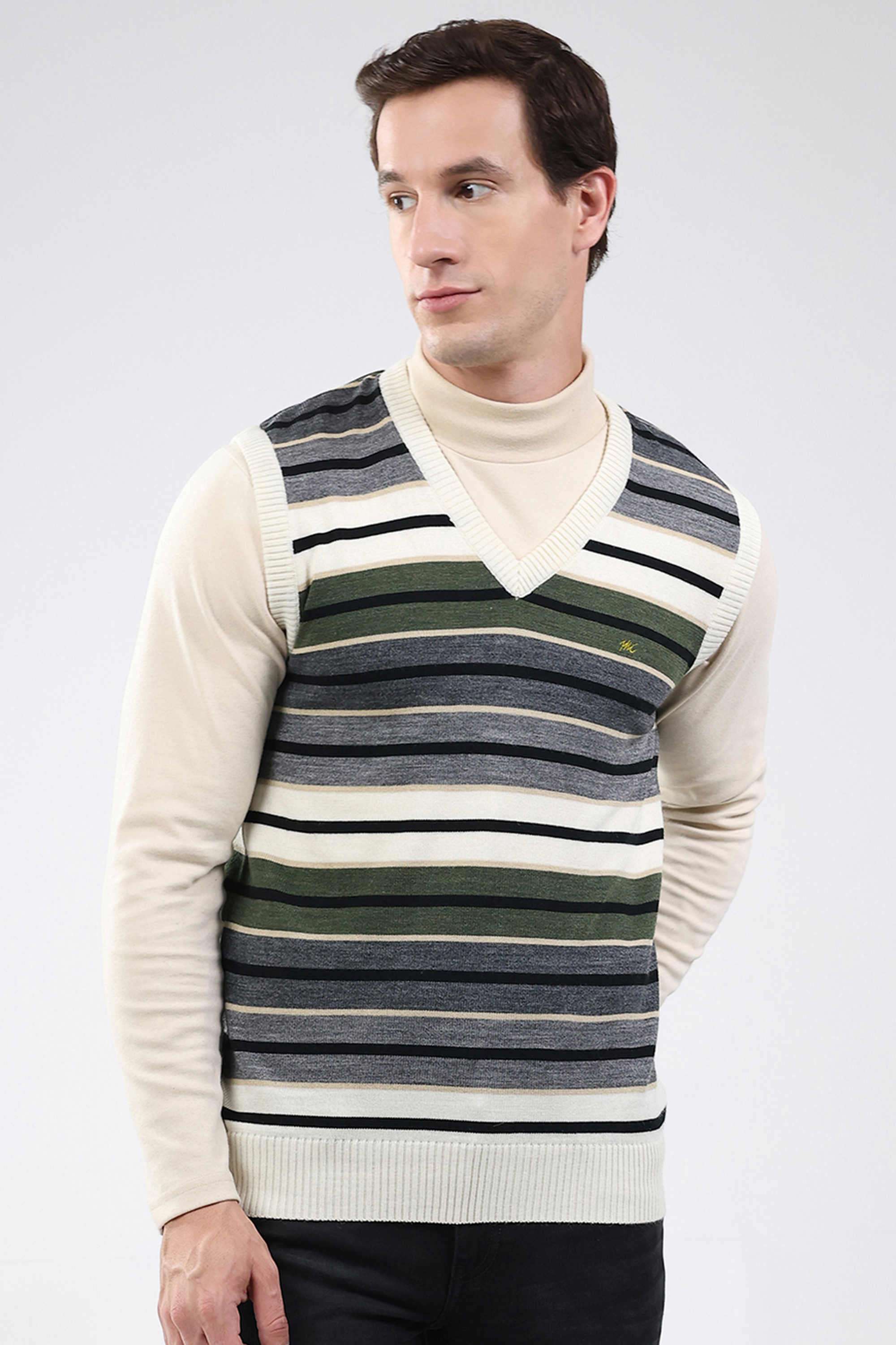 Solid-Wool-Round-Neck-Men-s-Pullover